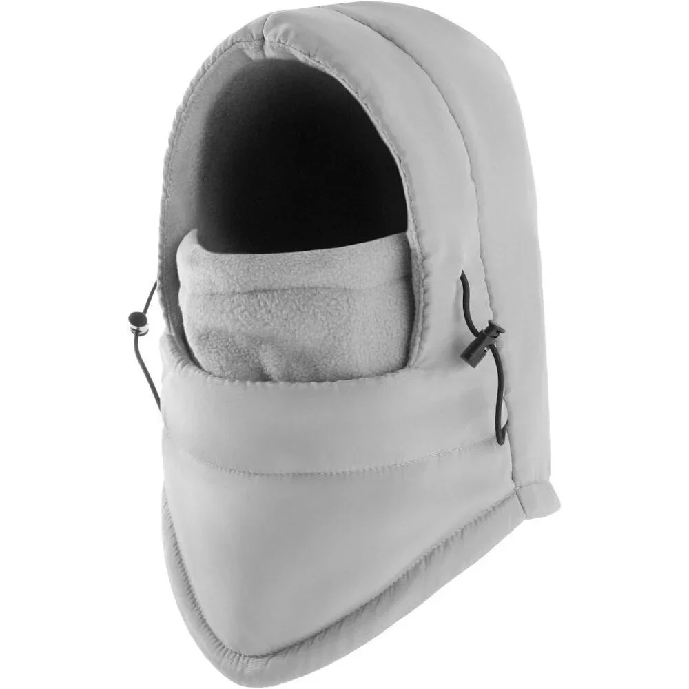 Men's Grey Lining Windproof Adjustable Winter Cold Weather Ski Face Mask